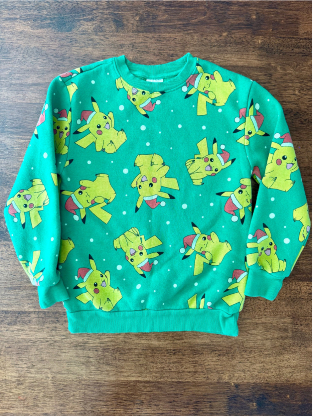 Pokémon Pikachu All-Over Print Christmas Sweatshirt - Kids Size Small